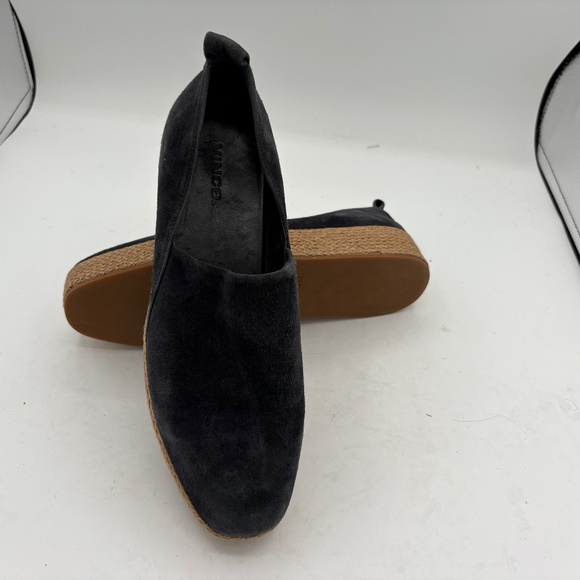 Vince Navy Blue Suede Platform Loafers Women's Size 8 Espadrille Slip On Casual - Picture 10 of 11